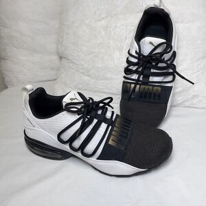 PUMA Iocell‎ 1.0 Sneakers White with Black Mens Athletic Shoes- size 6.5